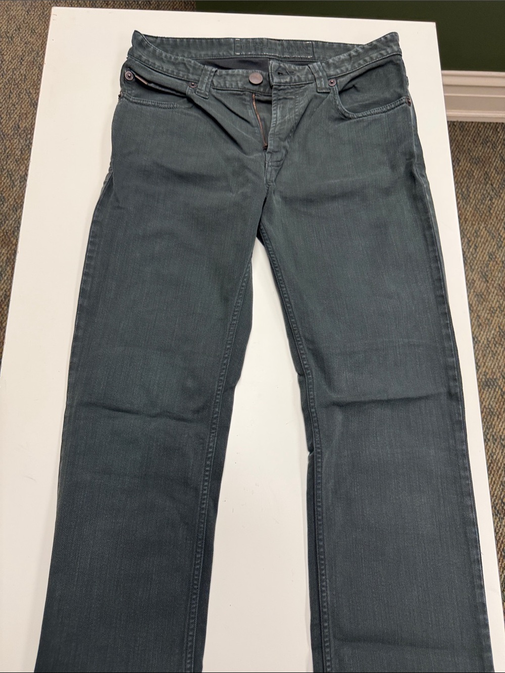 Armani Collezioni Straight Jeans in Slate Gray